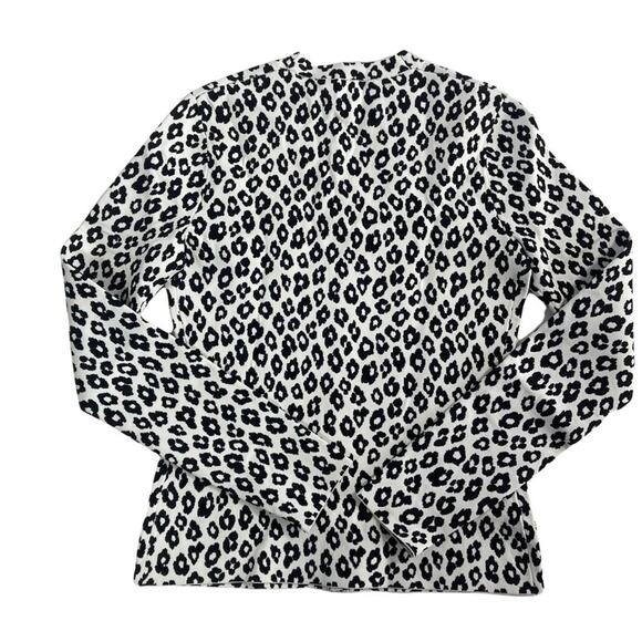 Theory Leopard Print V-Neck Cardigan Size S $385 - Picture 3 of 8